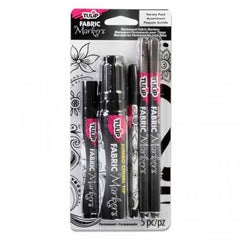 Tulip Fabric Markers, Variety Pack, Black, 5 Ct.