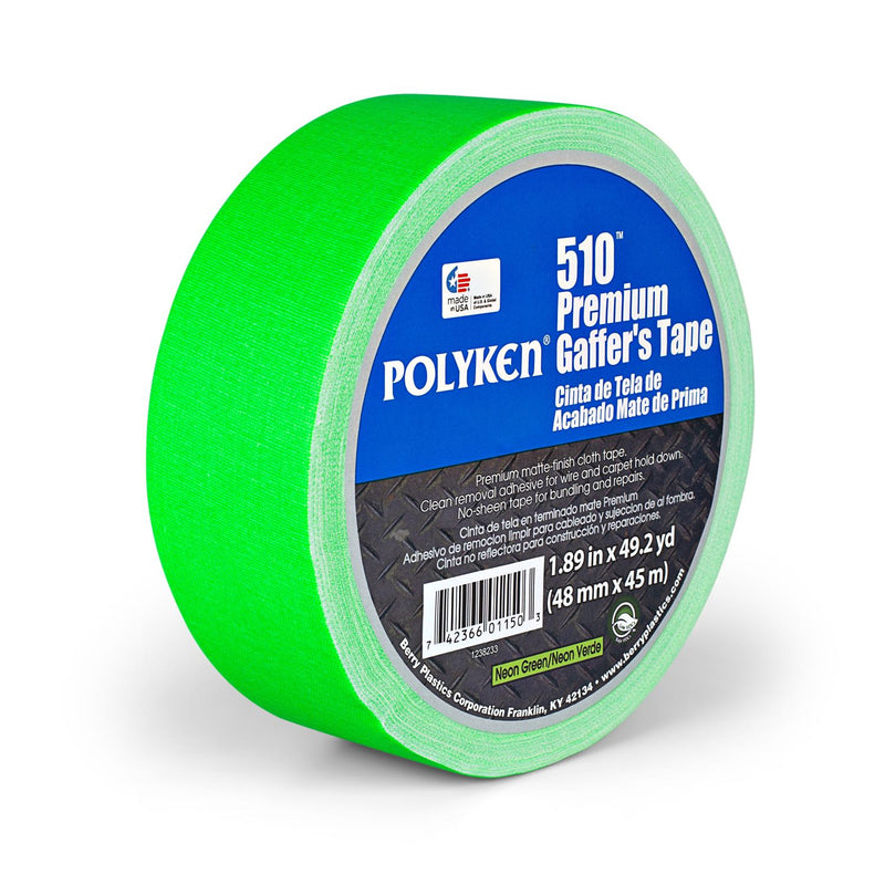 510 Premium Gaffer's Tape, Neon, 2" Width