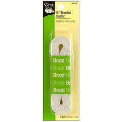 Braided Elastic, Assorted Sizes, Assorted Color