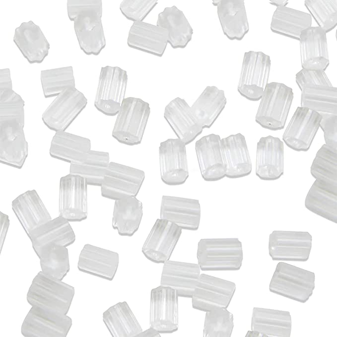 Clear Plastic Safety Nut, Earring Back (100 pieces)