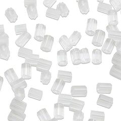 Clear Plastic Safety Nut, Earring Back, 4x3mm ribbed, 100 pieces